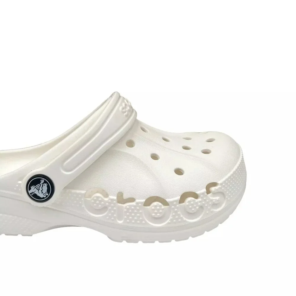 Crocs Baya Little Boy's/Girl's Slip-on Clogs Size‎ 13 Solid White Water Friendly